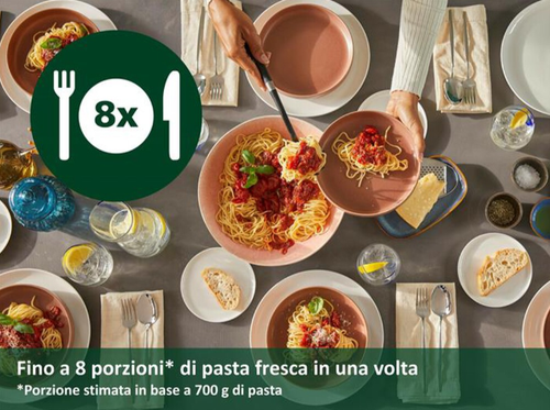 MACCHINA PER LA PASTA FRESCA PHILIPS 7000 SERIES HR2660/00 PASTA MAKER 6 TRAFILE - Afbeelding 4 van 10