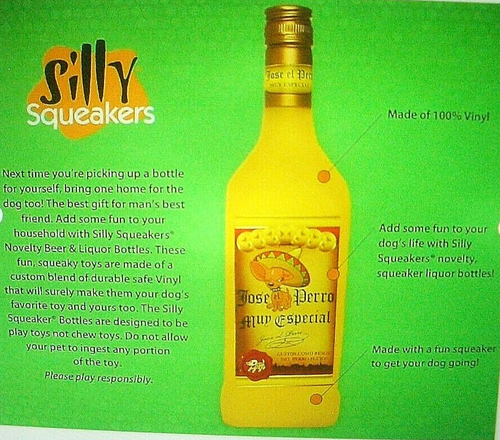 Silly Squeakers – Liquor Bottles - Dog Toy - 100% Vinyl. Made Durable & Strong. - Picture 4 of 4