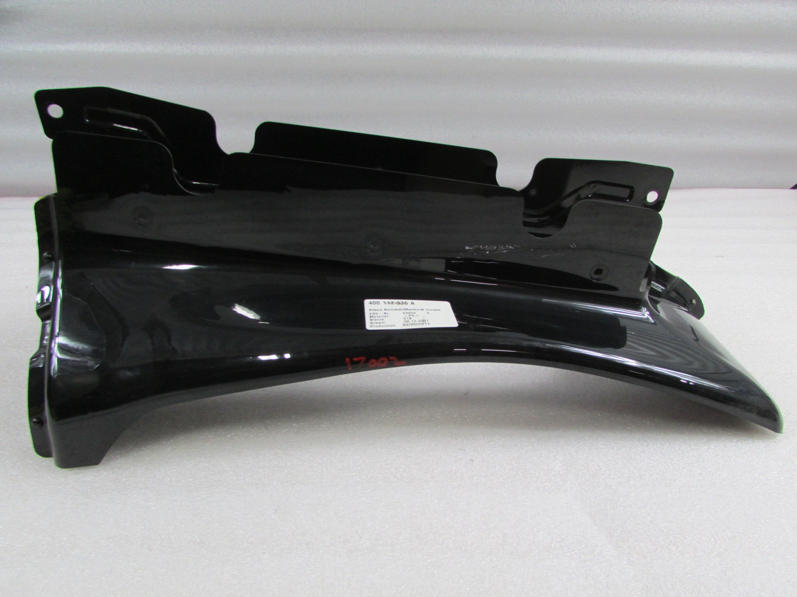 Lamborghini Gallardo, RH, Right Oil Cooler Air Exit Duct, Used, P/N 400117336A