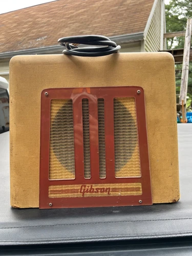 Vintage 1951 Gibson BR-9  Tube Amplifier VG with matching Guitar