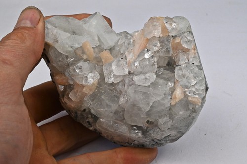 Cristaux Apophyllite et stilbite d'Inde 430g mineraux collection apophilite - Imagen 5 de 5
