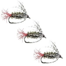 Premium Fly Fishing Flies - Soft Hackle Red Tag Tungsten - 3 Pack - Hook Size 14