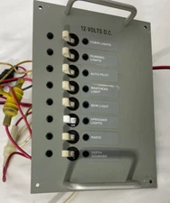KES switch panel marine electronics 8 SWITCHES. 8 1/2” x 6”