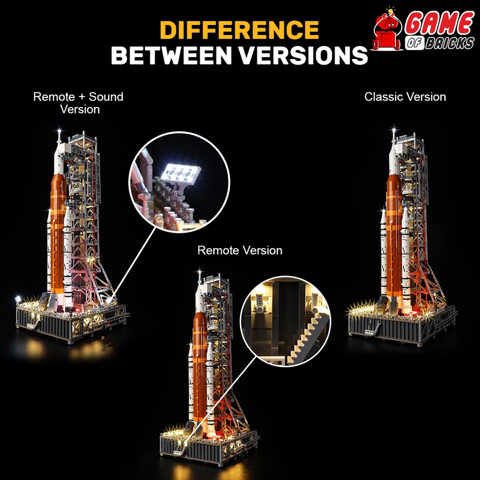 Kit de luz LED para LEGO® NASA Artemis Space Launch System 10341 (remoto + som) - Imagem 4 de 4