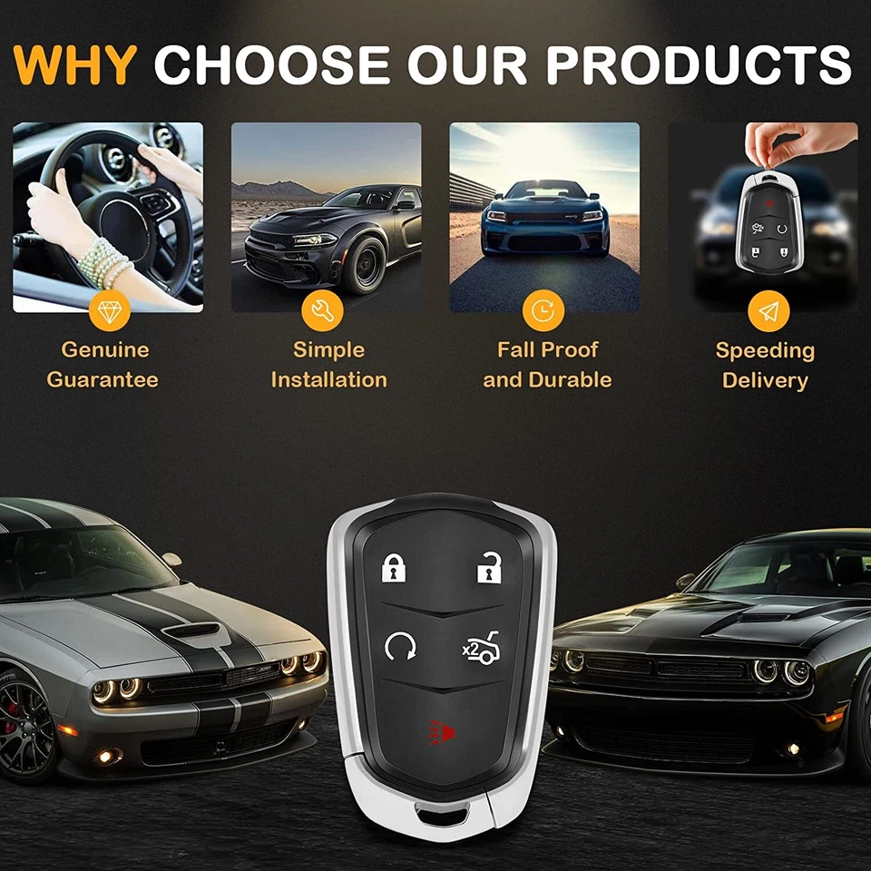 Sistema de entrada remota sin llave para Cadillac XTS ATS 2015 2016 2017 2018 2019 Foto 4 de 4