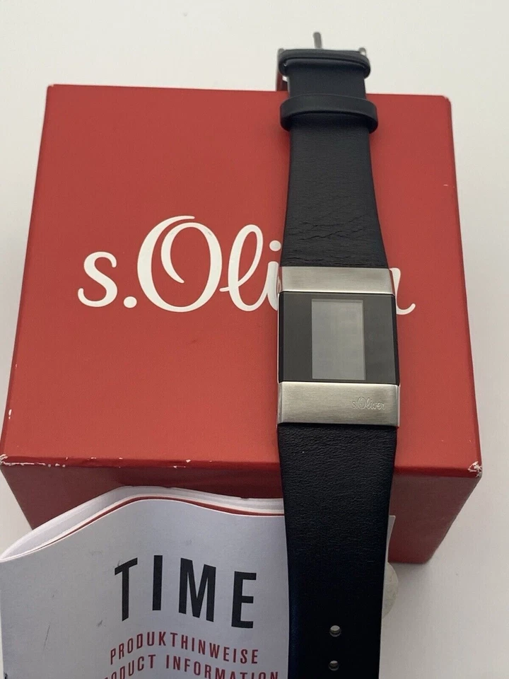 Relógio digital S. Oliver SO-1125-LD em uma caixa. Novo, mas precisa de devoluções sem bateria - Imagem 3 de 4