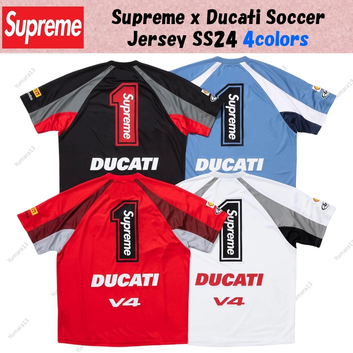 Supreme x Ducati Soccer Jersey 