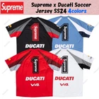 Supreme x Ducati Soccer Jersey Black White Red Blue SS24 4colors Size S-XXL