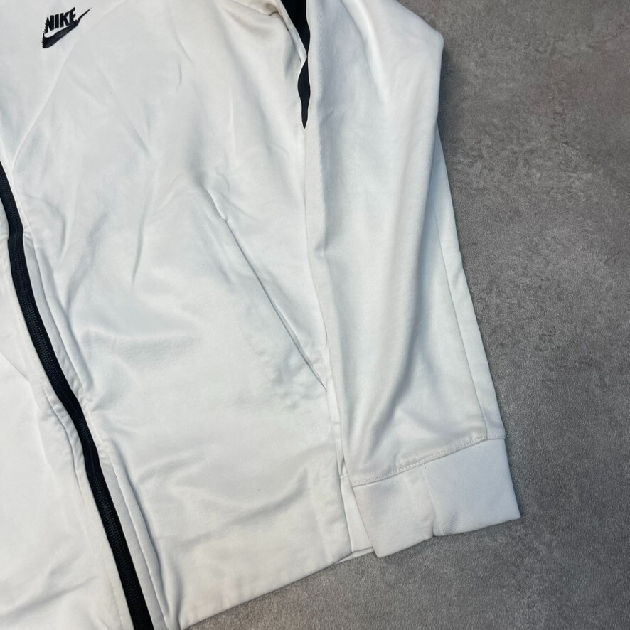 Nike Track Jacket Mens Y2K Small Swoosh Windbreaker White Medium image 5