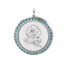 Custom Stainless Steel Iconic The Little Mermaid Memory Charm Locket Necklace