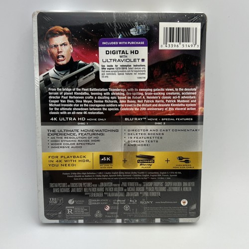 A++ MINT Starship Troopers (1997) 4K Ultra HD SteelBook BestBuy Exclusive RARE - Picture 20 of 20