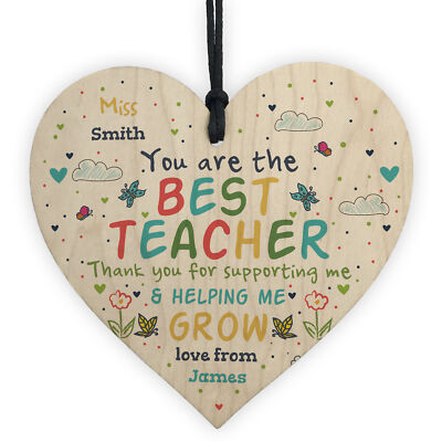 Personalised Best Teacher Thank You Gifts School Nursery Pre School ...