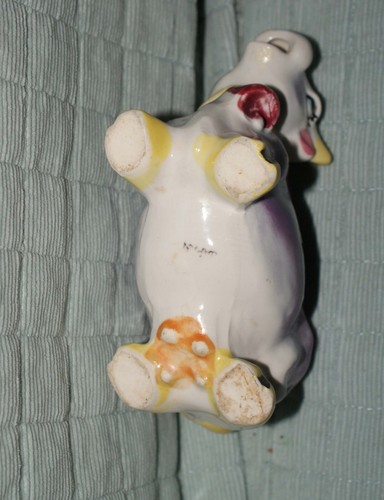 Vintage Cow with Bell Ceramic Creamer Made in Japan Purple Yellow Fast Shipping - Picture 8 of 8
