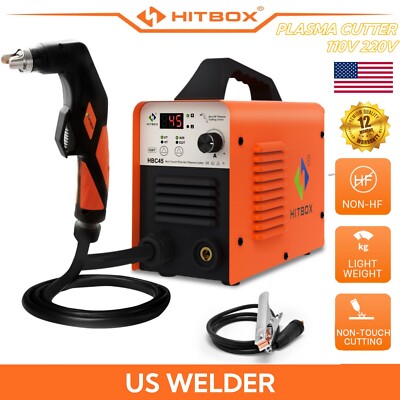 HITBOX 45Amp Cutting Machine HBC45 Non Touch Non-HF Arc Plasma Cutter 110V/220V