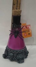 Spooky Village LED Potion Bottle Decoration 4.8L x 4.8W x 8.5H Color Purple