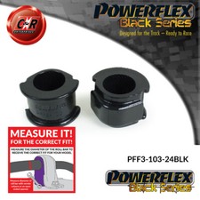 Powerflex Black Vorne Arb Halterung 24mm für Audi S2 Coupe B3 91-96