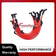 Red 10.5mm Racing Spark Plug Wires Set for Ford 5.0L 5.8L, SB SBF 302