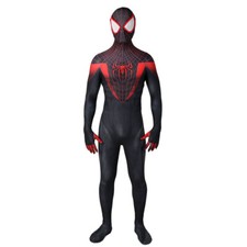 Miles Morales Spiderman Jumpsuit Spider-Man Halloween Cosplay Costume Adult Kids