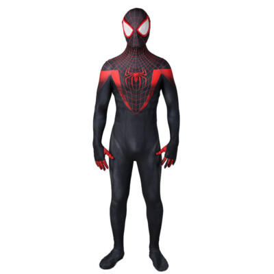 Spider-man Miles Morales Jumpsuit Spiderman Cosplay Costume Adult Kids Outfits - Foto 5