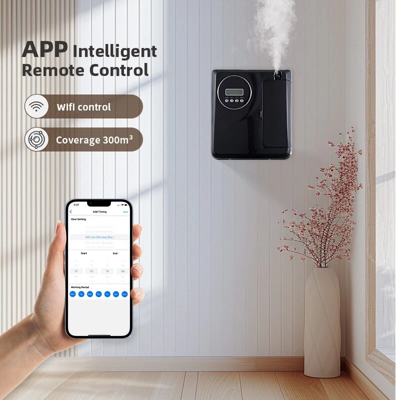 WIFI Smart Aromatherapy Diffuser Black HVAC Scent Machine 200ml Plug-in Use Home - Image 2 of 4