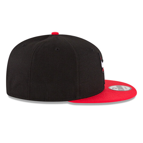 New Era Chicago Bulls 2 Tone Snapback Hat Match Air Jordan 11 Bred Black Red Cap - Picture 7 of 7