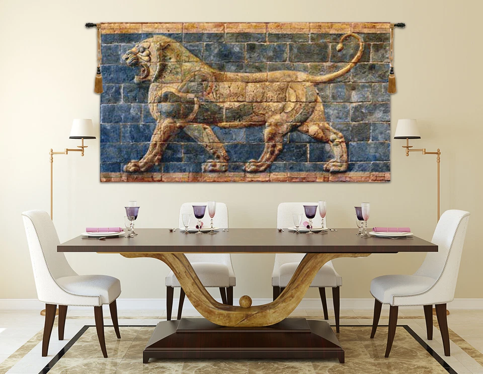Lion II Darius Belgian Tapestry Wall Hanging - Middle Ages Art Woven in Belgium - Image 2 of 4