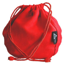 SPECTRUM Large Red Dice Bag Faux Suede RPG D&D DnD Gaming Dice Pouch LTD