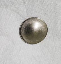 ROUND PEWTER RAISED CTR SHANK BACK VINTAGE BUTTONS 45L - 1 1/8" - 29mm (B12B)