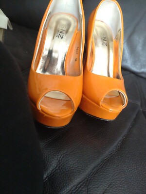 Orange Stiletto High Heel Shoes Size 5 Box Marge Simpson Fancy Dress  Vintage | eBay UK
