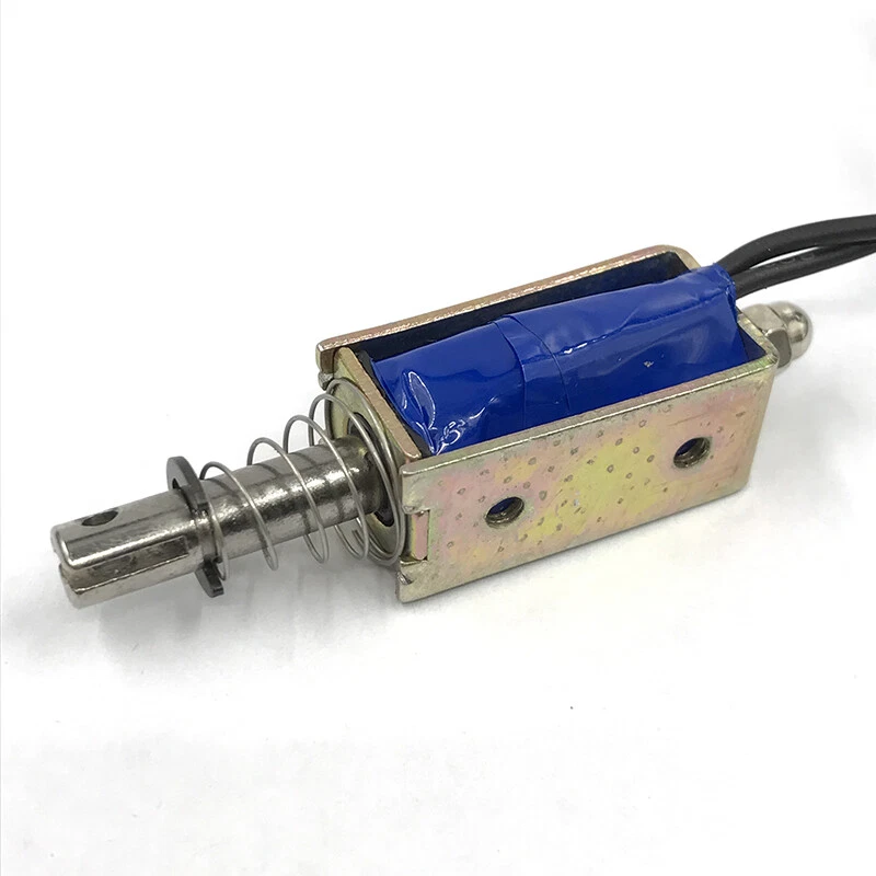 Micro Mini DC Solenoid Valve Electromagnet DC 12V Spring Push-Pull Through Type - Image 3 of 4