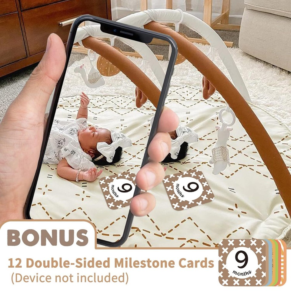 Tummy Time Activity Mat, Macrame Baby Play Gym Mat with 6 Detachable eBay