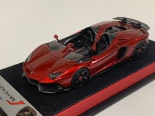 1/43 Looksmart Lamborghini Aventador J Metallic Red on a custom base