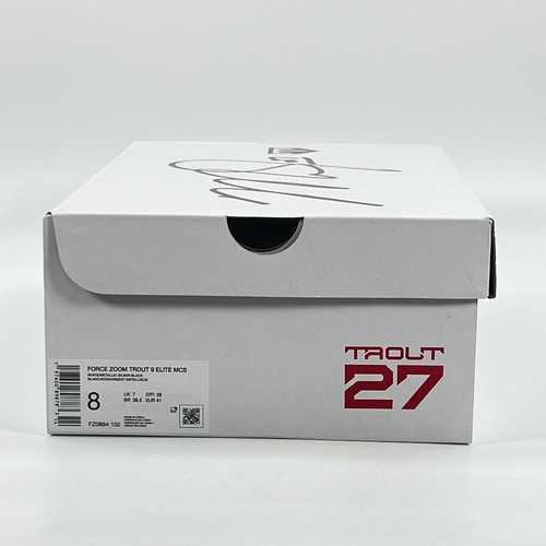 Nike Force Zoom Trout 9 Elite MCS 'Metallic Silver' FZ0884-102 Cleat Multi Size - Picture 9 of 11