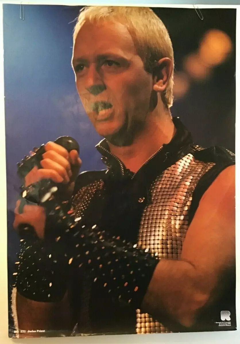 Judas Priest Rob Halford-Original RO171 Rock On 23.5x33.5" Color Poster-1984  | eBay