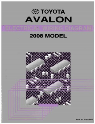 2008 Toyota Avalon Wiring Diagrams Schematics Layout Factory OEM