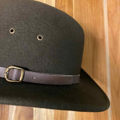 Dark Olive Green Felt Crusher Hat | eBay