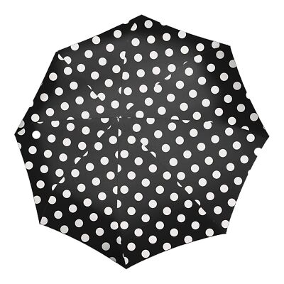 reisenthel Umbrella Pocket Duomatic Regenschirm Dots White schwarz weiß Neu