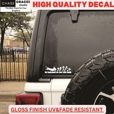 My Dachshund Ate Your Stick Family Funny Vinyl Decal Sticker 8 X 4.25