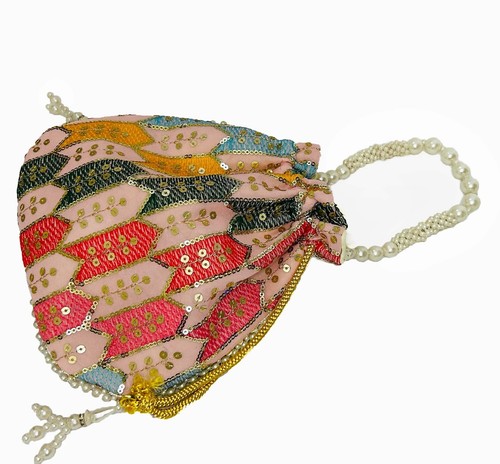 Jaipurian Multicolor Handmade Potli Gift Bags Ideal for Festive Gift for mom - Picture 3 of 4