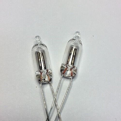 NE-2H = C2A (two pack) 1/4w Wire Lead Neon Light Bulbs 25,000 Hours - Picture 1 of 5