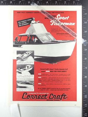 1957 AD, Correct Craft 27 Biscayne Sport Fisherman 20 Debonnaire 22 Utility boat