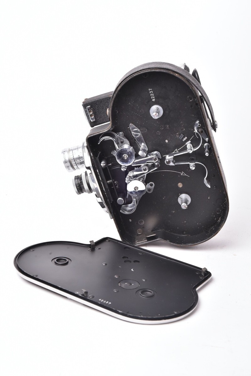 Caméra Cinéma Paillard Bolex H8 Leader Double 8mm - Avec 3 Objectifs - Occasion (état Fonctionnel)