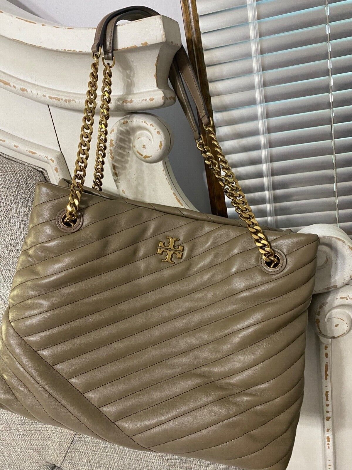 Tory Burch Kira Chevron Leather Tote