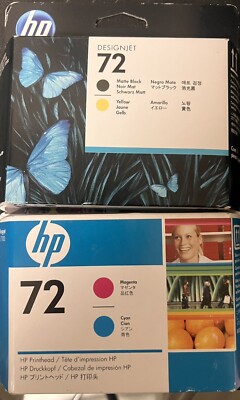 HP 72 PRINTHEAD DESIGNJET C9383A AND C9384A  SET OF 2 EXP 2009 2012