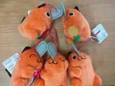 Chainsaw Man Pochita Flower Mascot Set of 5 Unused Anime Character Plush