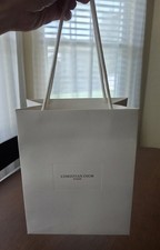 Christian Dior Paris White Luxury Gift Shopping Bag Luxury Empty 9  X 7  X 4  