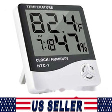 Thermometer Indoor Digital LCD Hygrometer Temperature Humidity Meter Alarm Clock