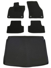 Fußmatten Kofferraumwanne für Skoda Karoq 2017- im Set Automatten Auslage