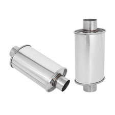 2x 3 Ultra Quiet Muffler Resonator 3 In304s Exhaust Vibrant New