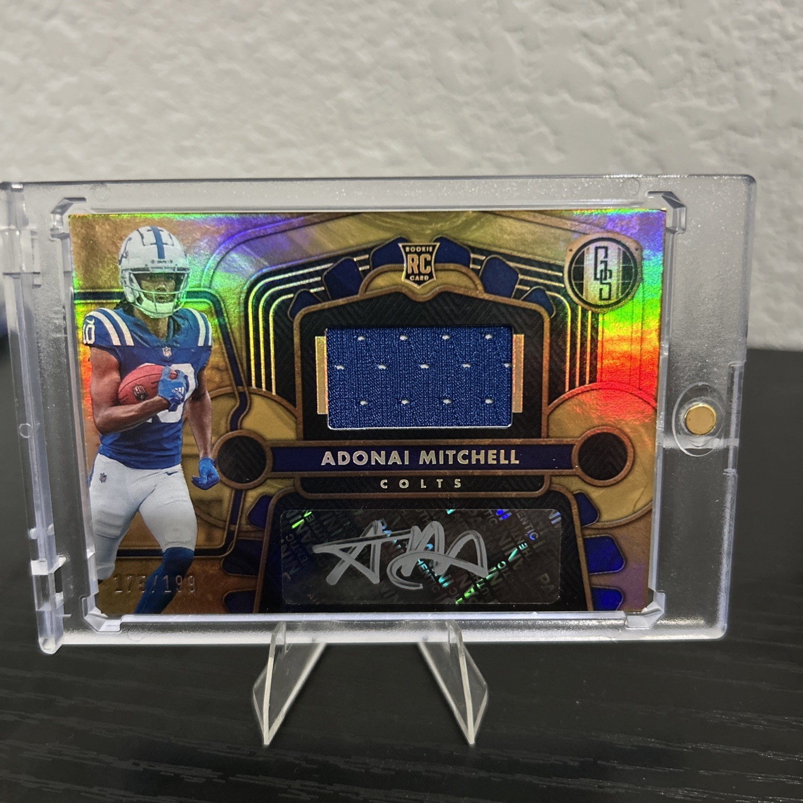 2024 Gold Standard Adonai Mitchell RC Auto /199 Patch #207 Indianapolis Colts
